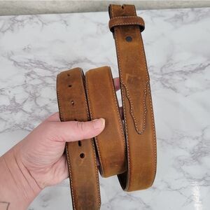 Silver Creek Classics Brown Leather Western Belt Simple Plain NO BUCKLE